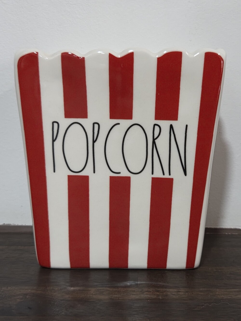 Rae Dunn Red & White Popcorn Ceramic Decor
